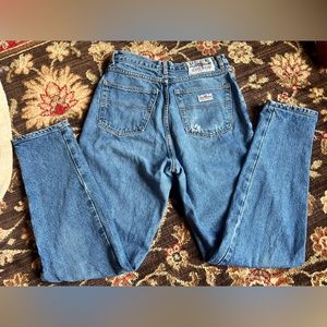 VTG 80s / 90s E.N.U.F. Blue denim mom jeans high waist high rise straight leg 26
